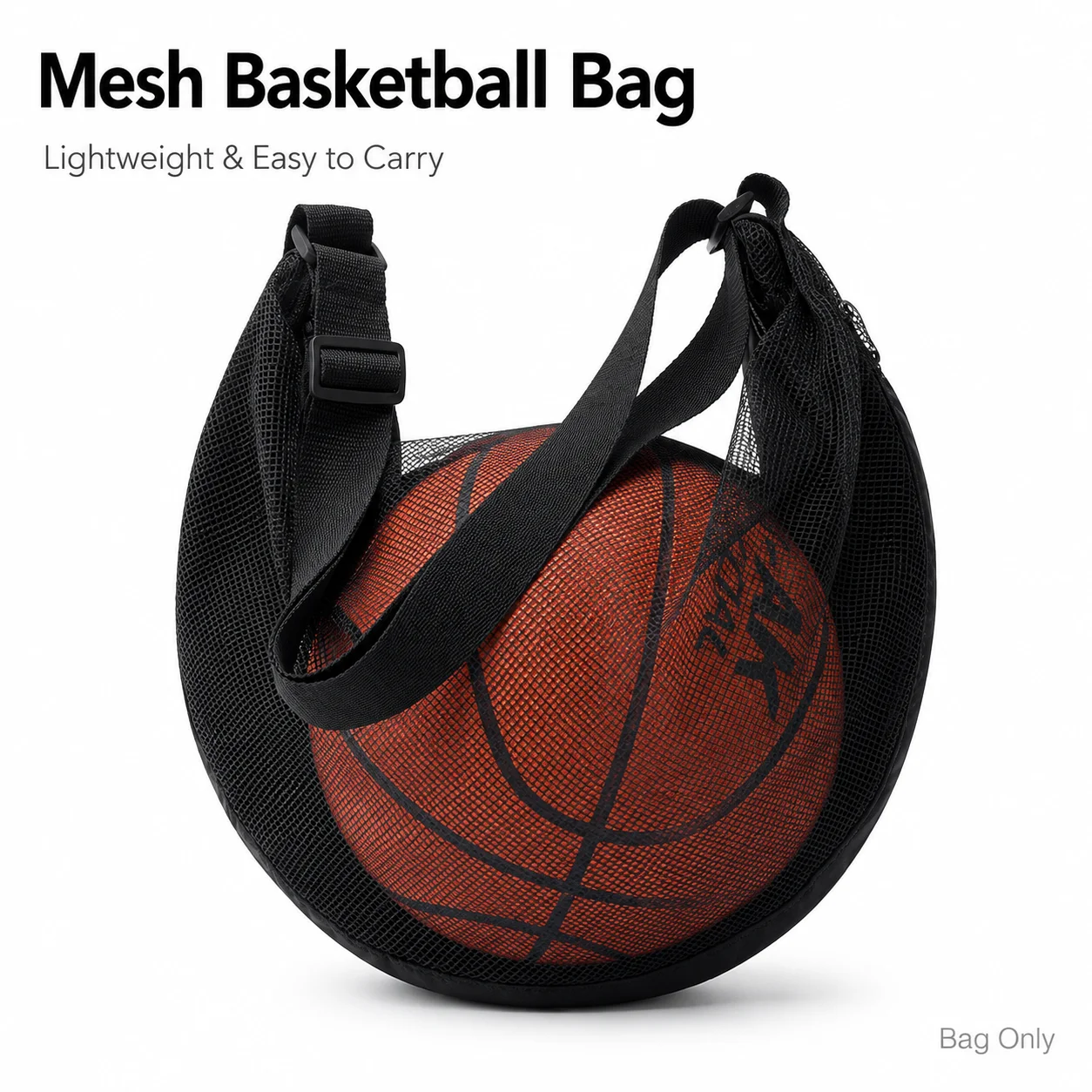 

Mesh Basketball Bag Lightweight Ball Carry Bag Adjustable Shoulder Strap for Basketball Soccer Volleyball Sports Storage Bag