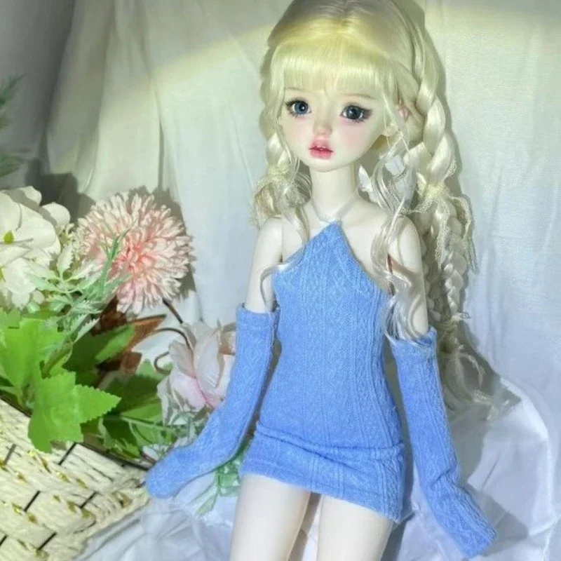 (Angepasst) 1/5 1/4 1/3 Puppenkleidung verkleiden sich für 36/45/60/70/75 cm Bjd Puppe gestricktes enges Kleid Spielzeug Puppenzubehör, keine Puppe