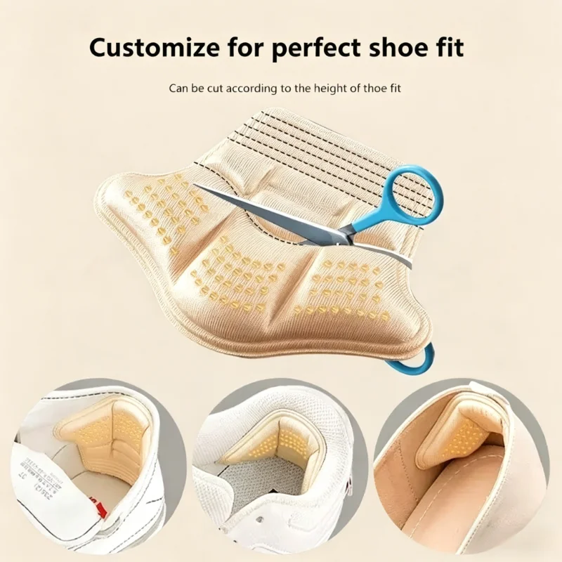 

1 Pair Heel Stickers Heel Protectors for Sneakers Anti-wear Shoe Pads Adjust Size Insoles Cushion Inserts for Loose Shoes