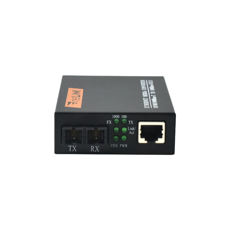 

Gigabit Fiber Optical Media Converter HTB-GM-03 10/100/1000Mbps multimode dual fiber SC Port External Power Supply