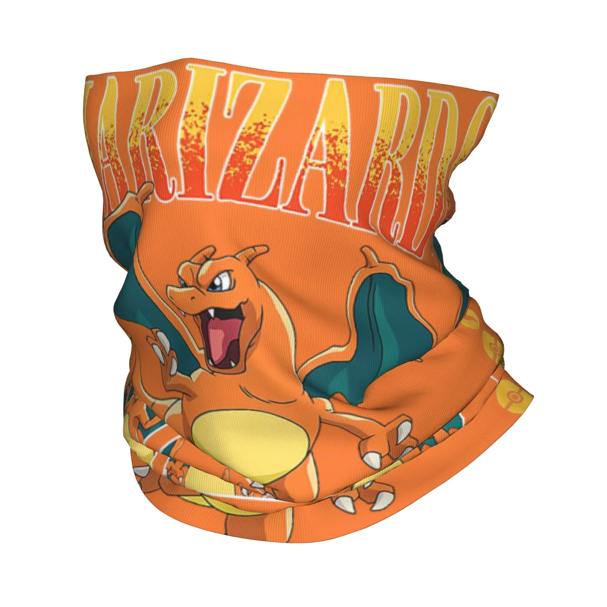 

Poke-Mon Charizard Multiple Poses Bandana Neck Gaiter Printed Mask Scarf Multifunctional Face Mask Running for Men Women Adult
