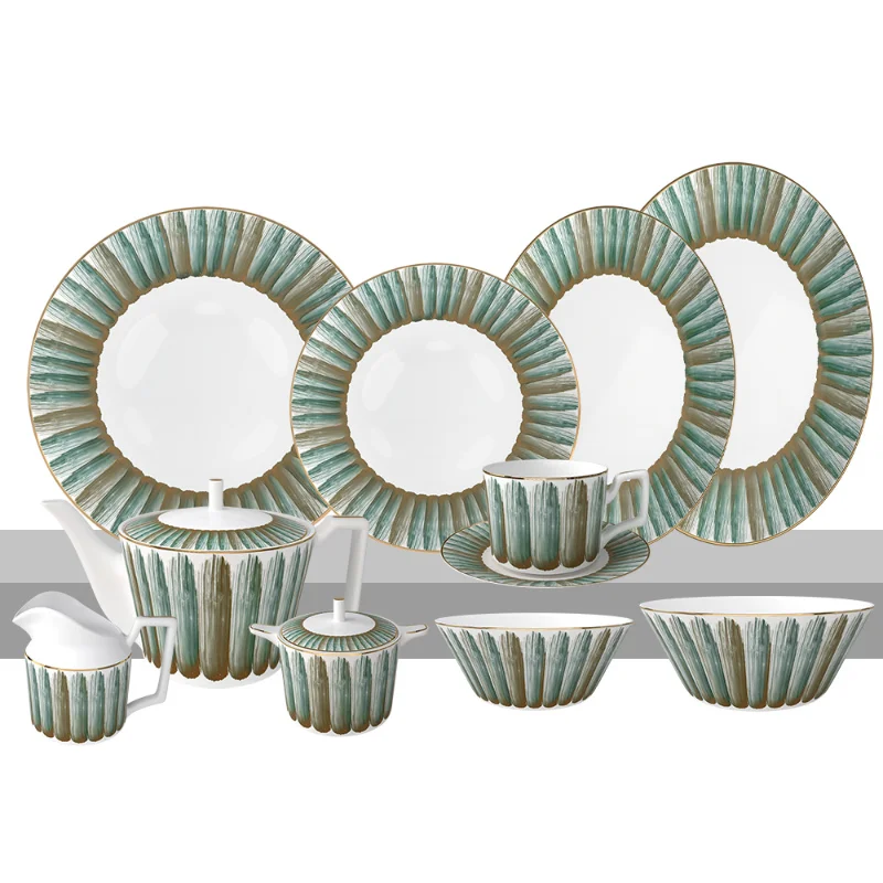 

Creative Geometric Phnom Penh Bone China Western Food Plate, Steak Plate, Fish Plate