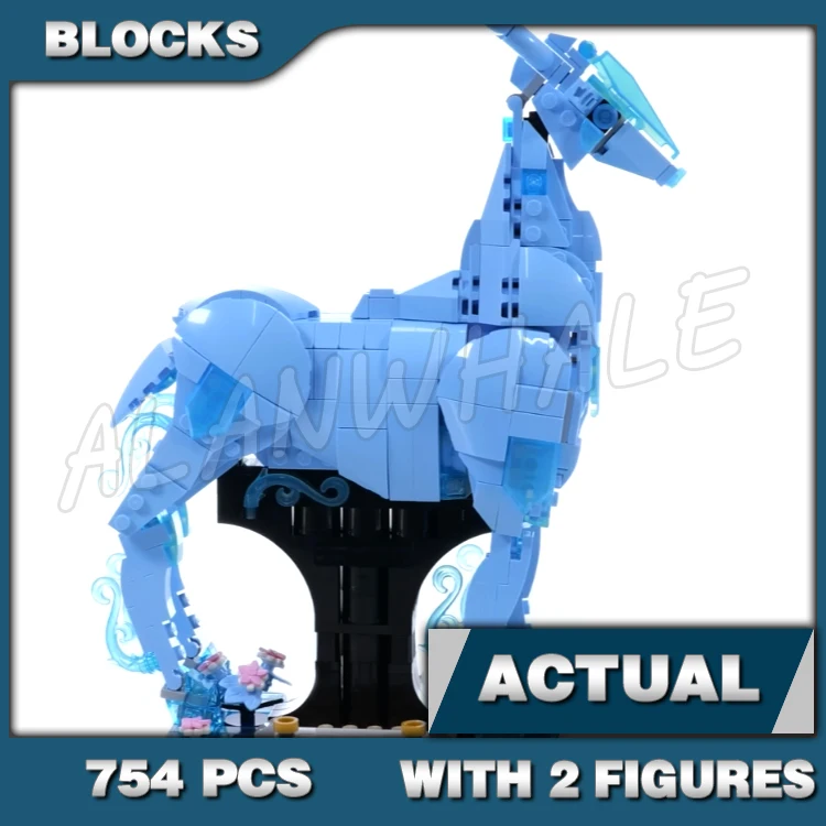 754pcs Magical World of Wizards 2in1 Expecto Patronum Blue Stag Wolf Patronus 81028 Building Blocks Toys Compatible With Model