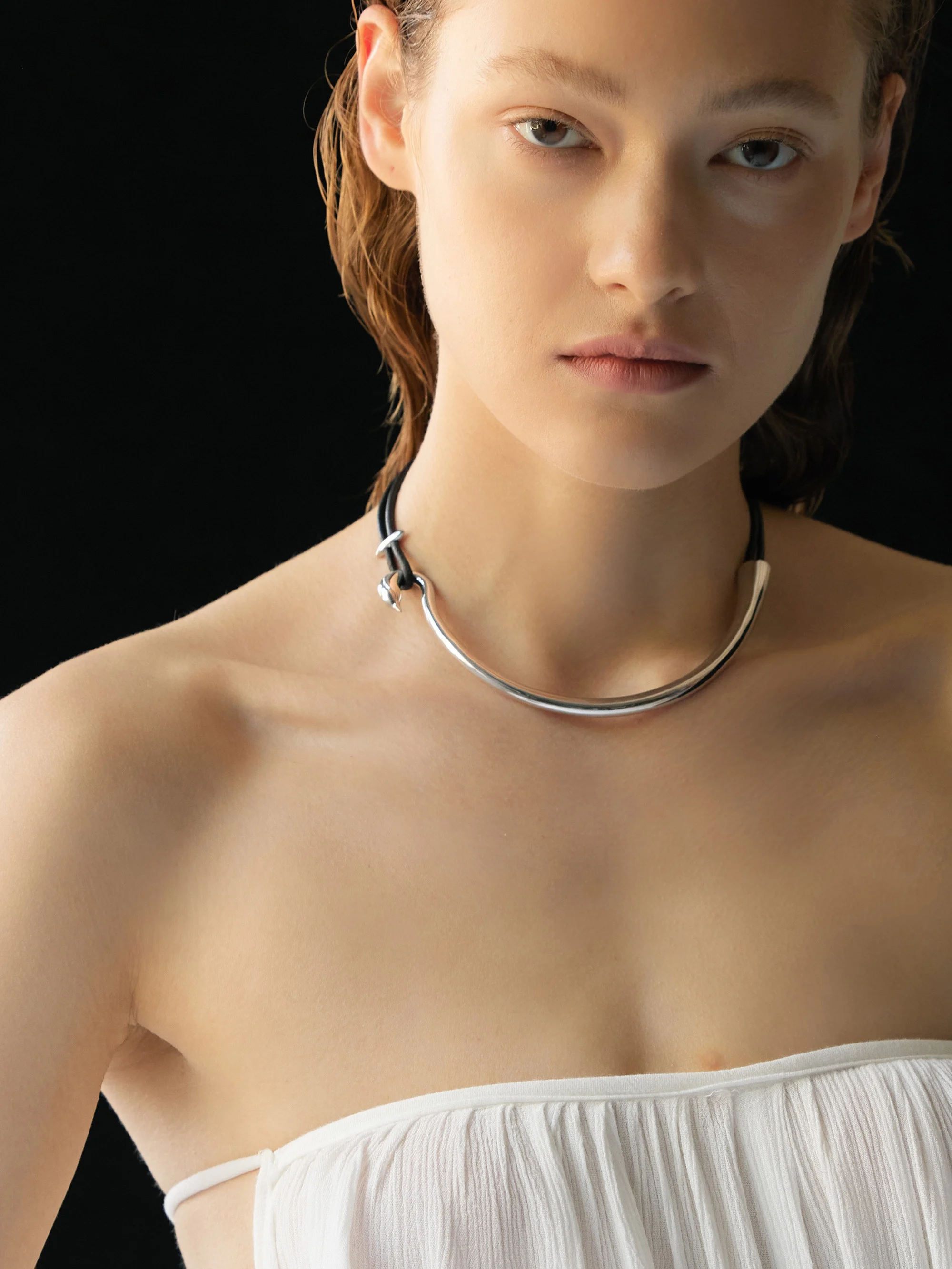 Punk Vintage Flying Bird Black Leather Rope Silver Collar Design Necklace Clavicular chain For Women Girls Fashion Jewelry Gift