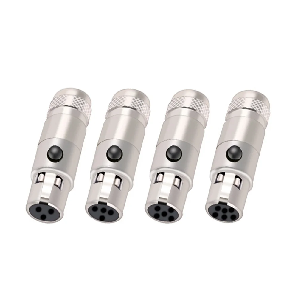 1pc Mini XLR 3/4/5/6 Pins Female Plug Small XLR Audio Microphone Connector MIC for Cable Soldering Straight