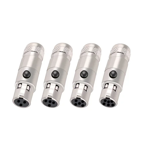 Imagen 2 del producto 1 unidad Mini XLR 3/4/5/6 pines enchufe hembra pequeño XLR conector de micrófono de Audio micrófono para soldadura de Cable recto