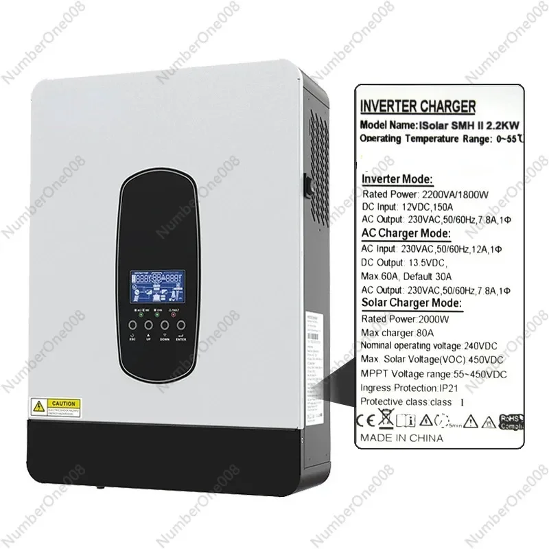 Support WiFi Solar Inverter 2.2-3.2kw/80a Pure Sine Wave Photovoltaic Off Grid Reverse Control Integrated Machine