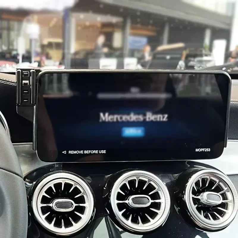 

Car Phone Holder For Mercedes-Benz GLC C253 X253 2020 2021 2022 10.25-Inch Screen Fixed Base Navigation Wireless Charging Stand