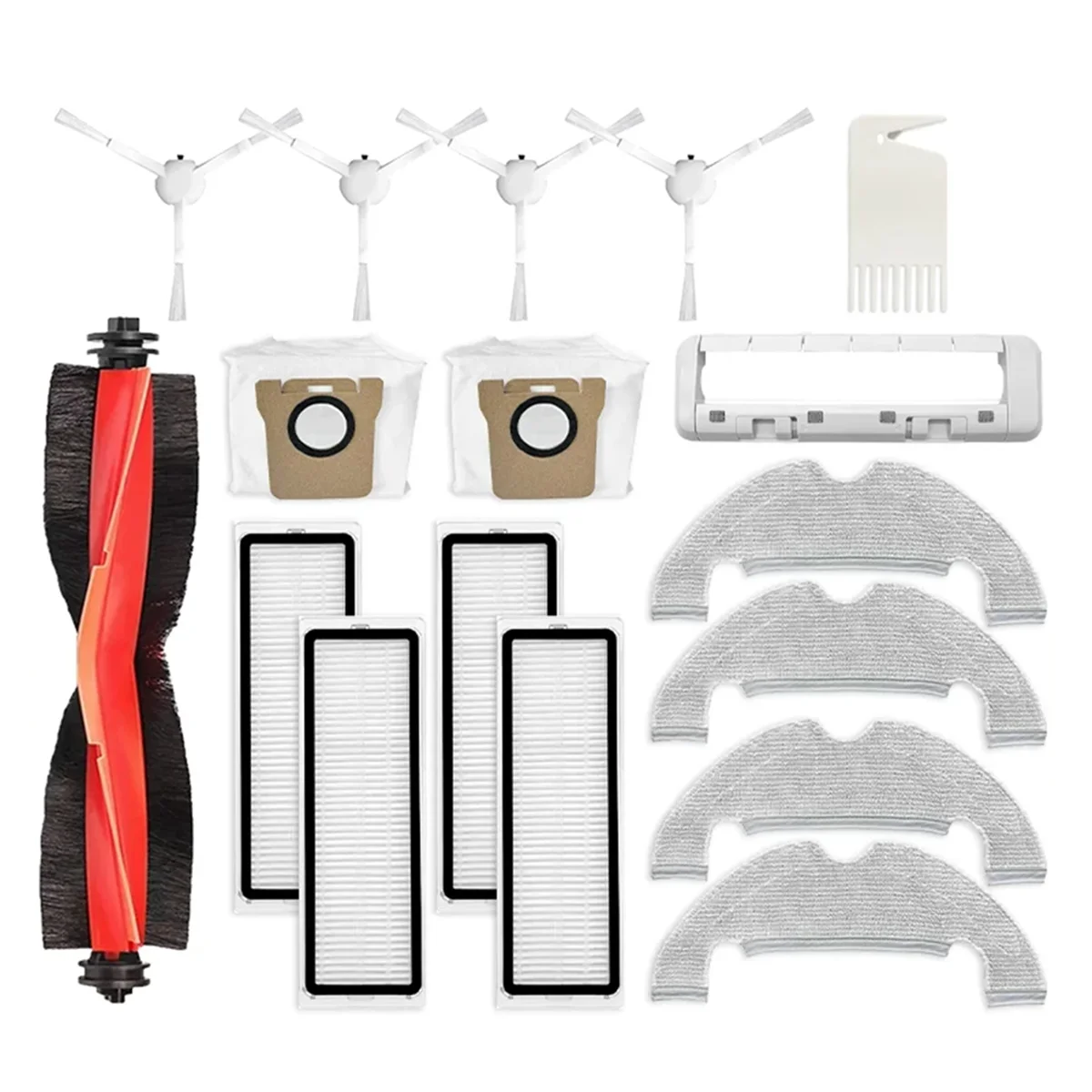 

ABKR для робота-пылесоса Xiaomi X10, детали для робота-пылесоса, основная боковая щетка, фильтр Hepa, швабра, тканевые мешки для пыли, аксессуары