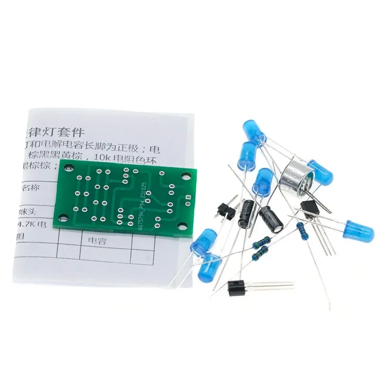 Voice Control Melody Lamp Kit Electronic DIY Making Sound Induction Lighting Electronic Teaching Making Practical Parts view 2
