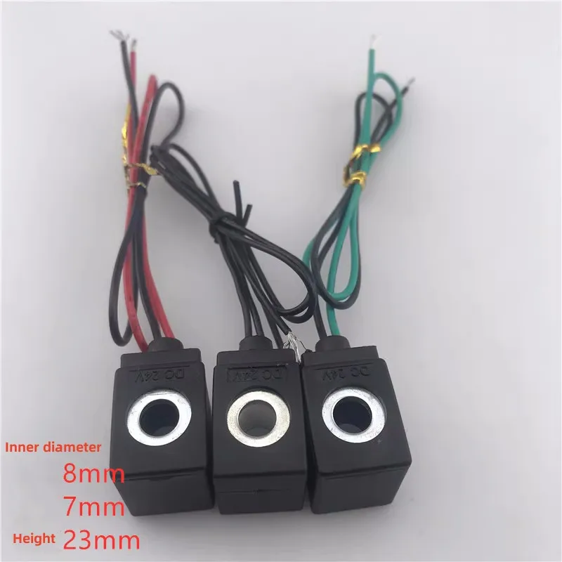 4V110-06 Pneumatic Solenoid Valve Outlet Coil Upper Hole7mm  Lower Hole 8mm Height 23mm DC24V AC220V
