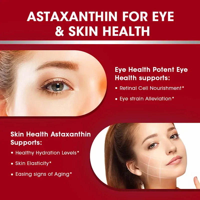 Astaxanthin 24mg - Promotes Cardiovascular Health & Accelerates Metabolism Supporting Eye, Joint & Skin Health