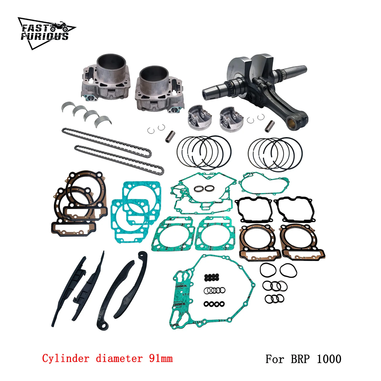 

Engine Rebuild Cylinder Kit Crankshaft Assy Plain Bearing Gasket Kit For Can-Am BRP Outlander Renegade Maverick 1000
