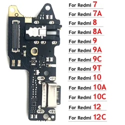 Para Xiaomi Redmi 6 6A 7 7A 8 8A 9 9A 9C 9T 10 10A 10C 12 12C 4G 5G puerto de carga USB conector de base placa de carga Cable flexible