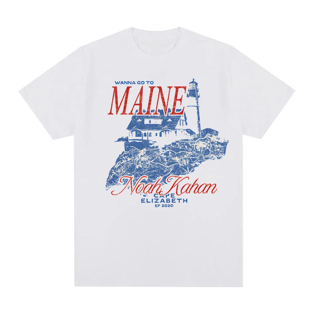 Cape Elizabeth Tee 2026 New Noah Kahan 100%Cotton Vintage Casual Tee-shirt Unisex Round Neck High Quality Comfortable Tops