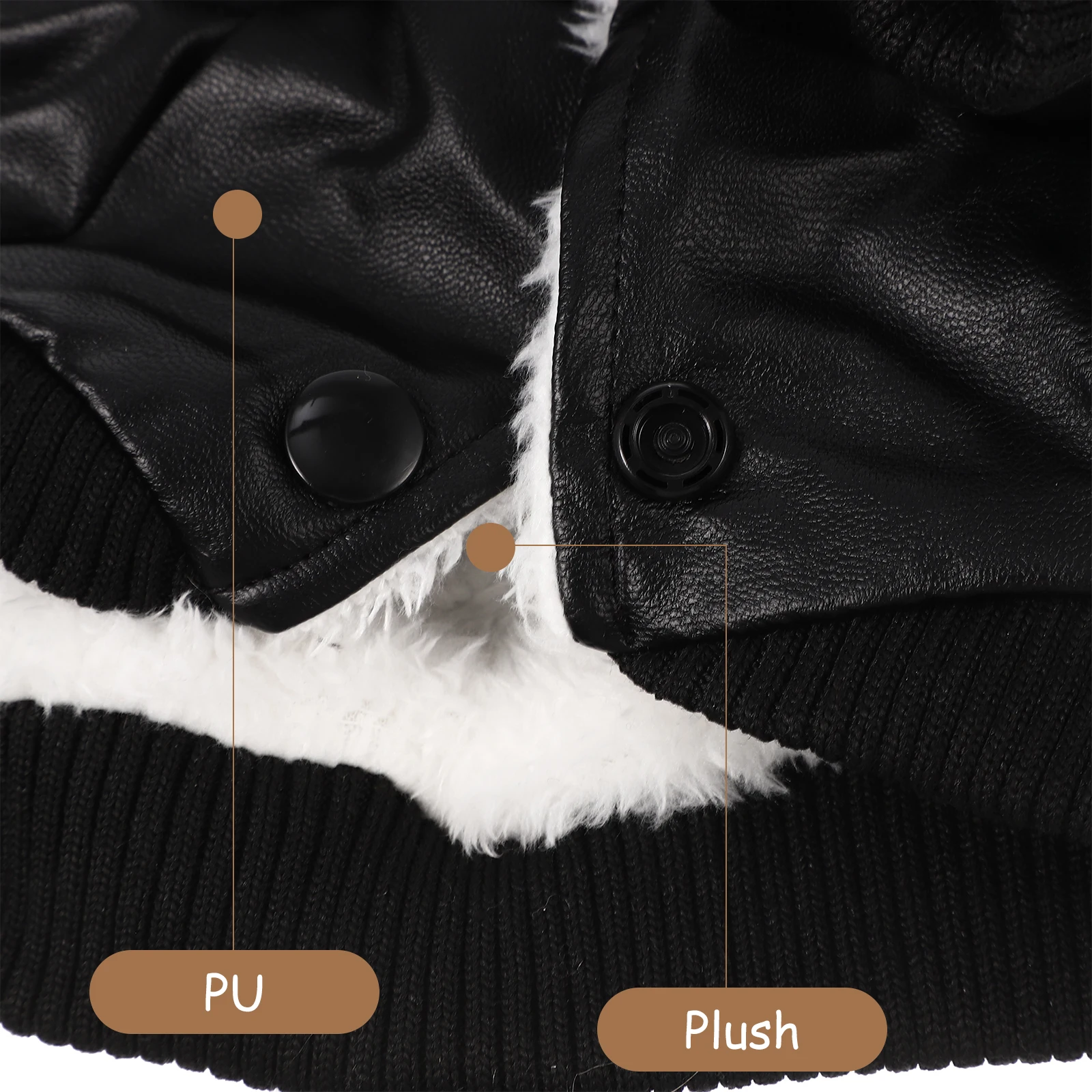 

Dog Jacket Winter Outfit Costumes Clothes Black Coat Puppy Keep Warm Cold Weather Coats