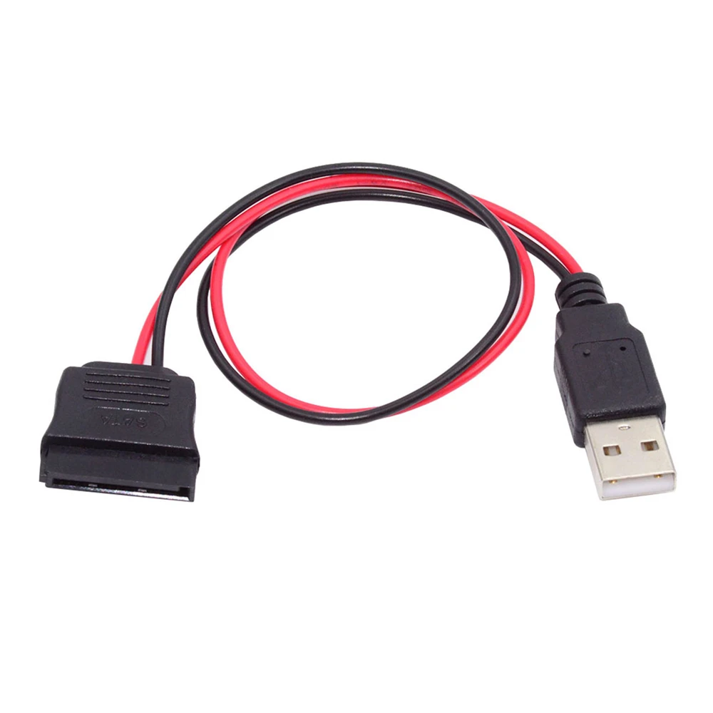 ZIHAN DC 5V Dual Single USB to SATA 15Pin Power Cable for 2.5 inch SATA HDD SSD Disk Driver 5V 2A Max