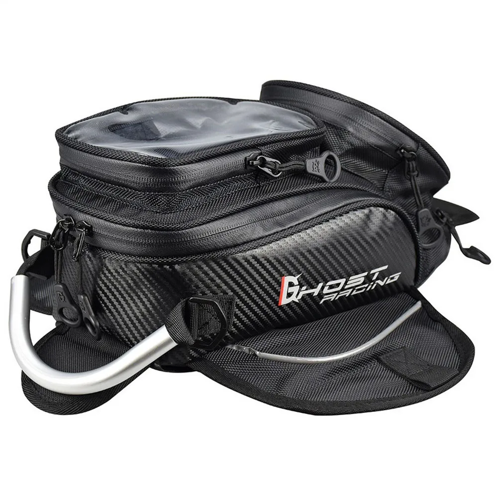 

Motorcycle Tank Bag Waterproof Motorbike Saddle Bag Single Shoulder Bag Backpack 48*38*15CM Polyester Black