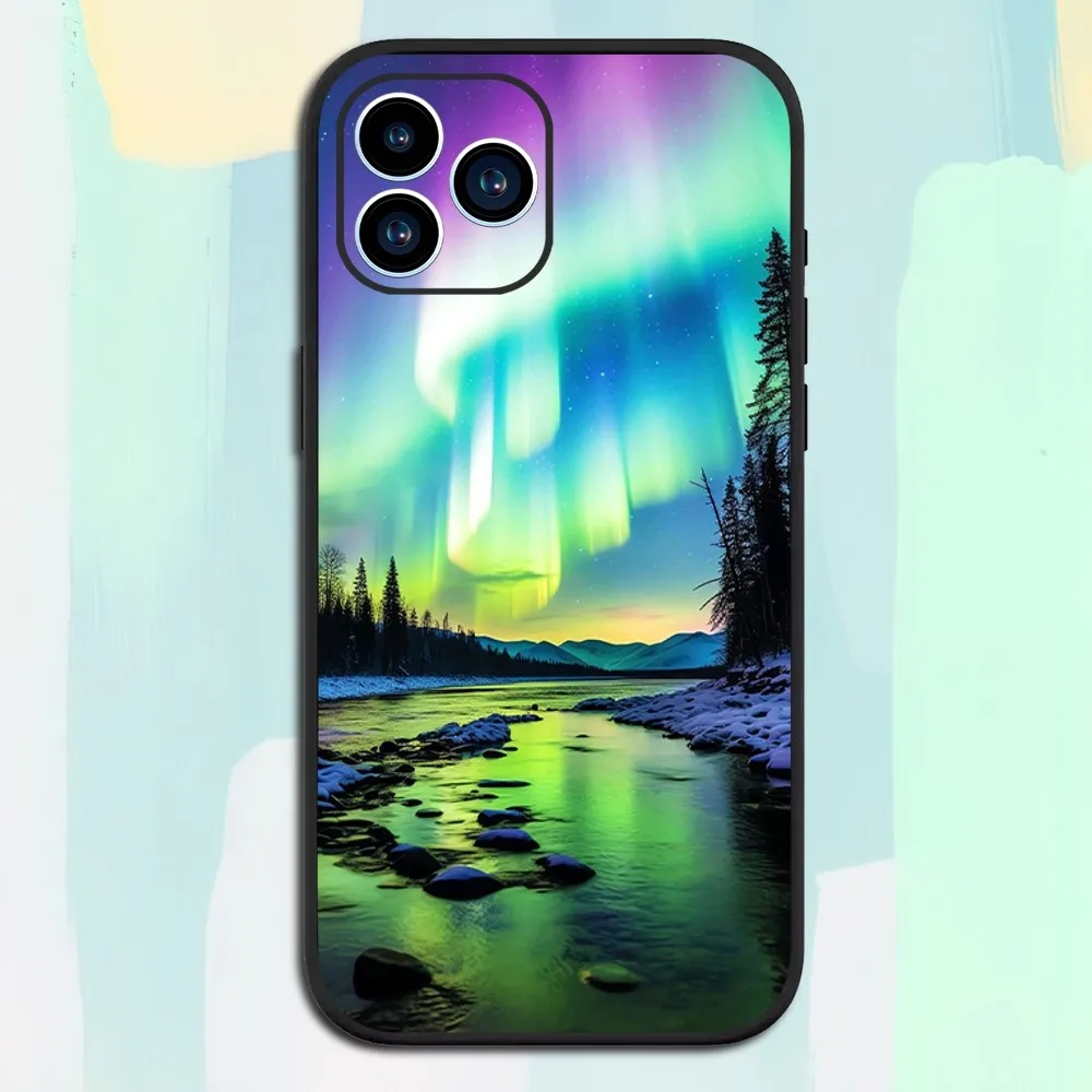 Beautiful Northern Lights Phone Case For Samsung Galaxy S24 S22 Ultra S21 S23 S20 FE S10 Plus Note 20 10 Lite Soft Shell