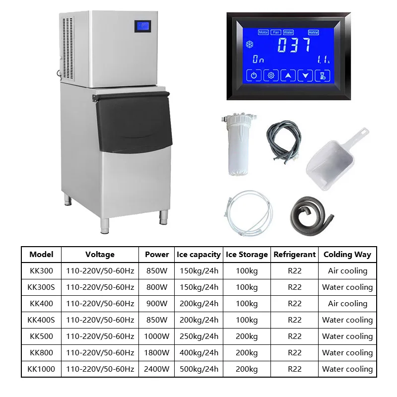 Ice Cube Block Making Machine 250kg Automatic Ice Maker Commercial Ice Machine For Business Sale Price