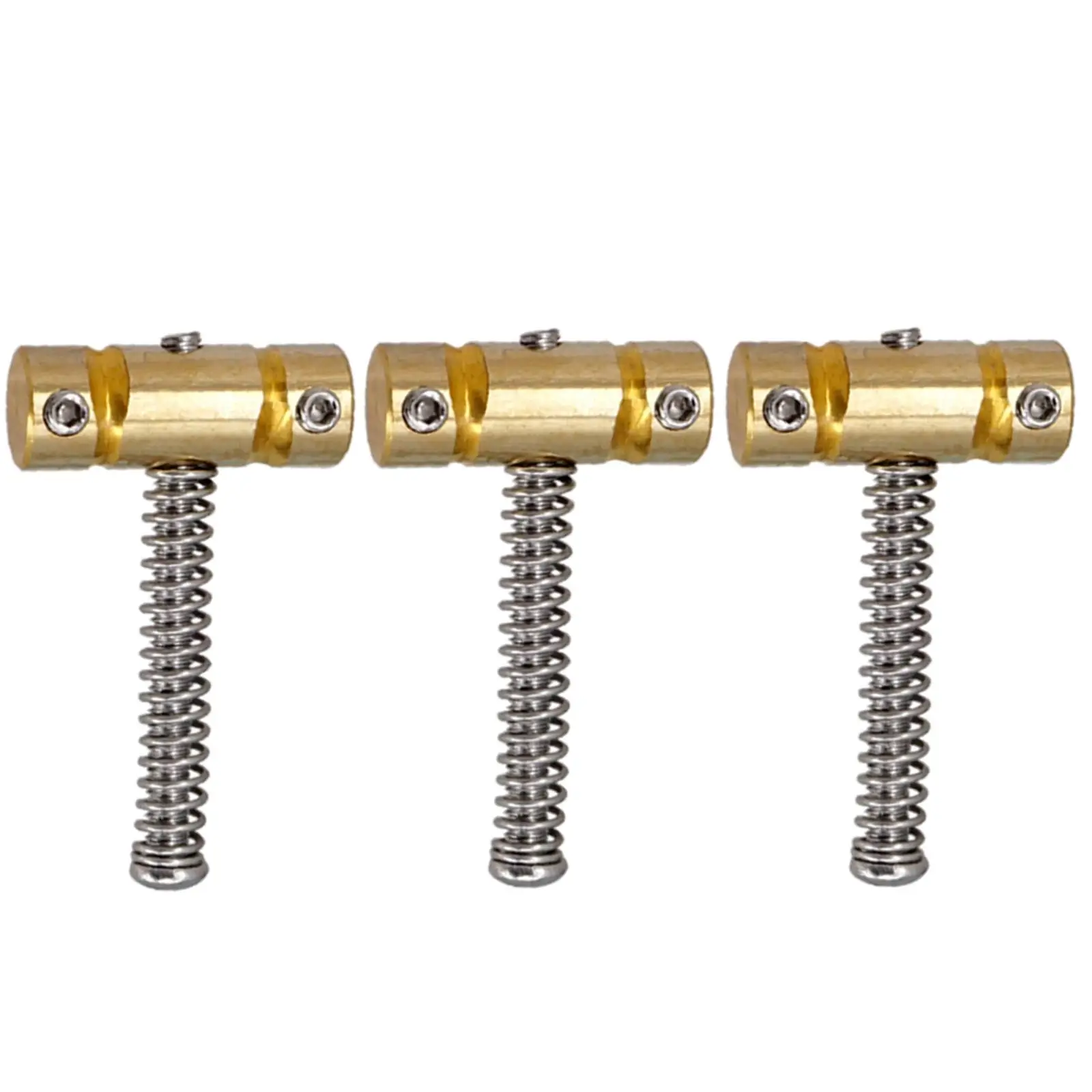 3 Pieces Brass Compensated Saddles Set Compensated Saddle Brass Saddles for Electric Bass Guitar Parts