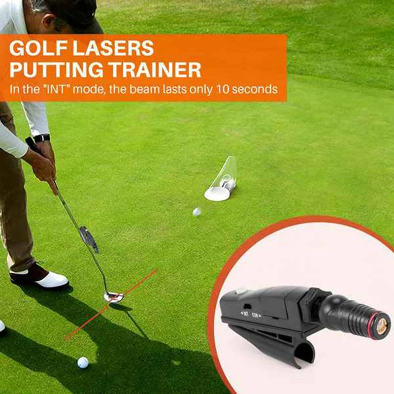 Golf Putter vista portátil Golf Putting Trainer Golf Putt Putting entrenamiento objetivo mejorar línea ayuda Corrector herramientas negro duradero