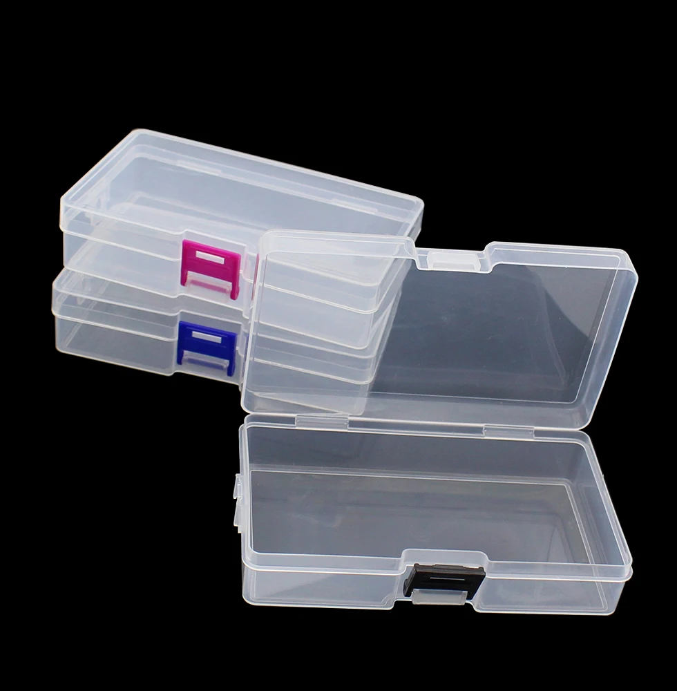 Transparent Plastic Storage Jewelry Box Empty storage box Container For Beads Earring Box For Jewelry Rectangle Case 146*85*35mm