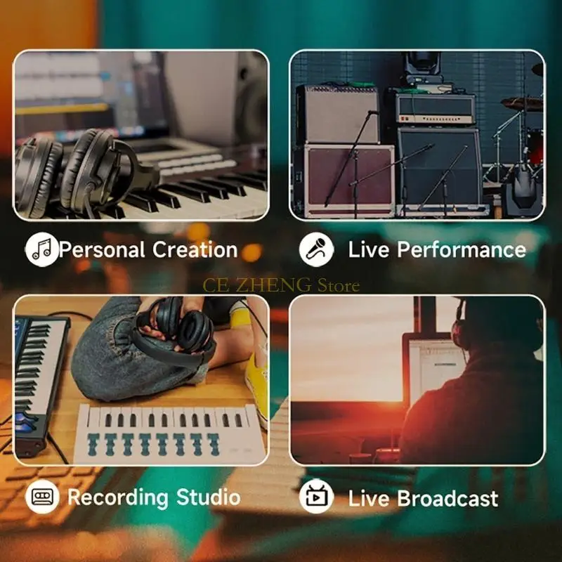 E56B profesjonalny 4-kanałowy wzmacniacz słuchawkowy stereo typu c zasilacz DC5V wiele wyjść słuchawkowych wzmacniacz