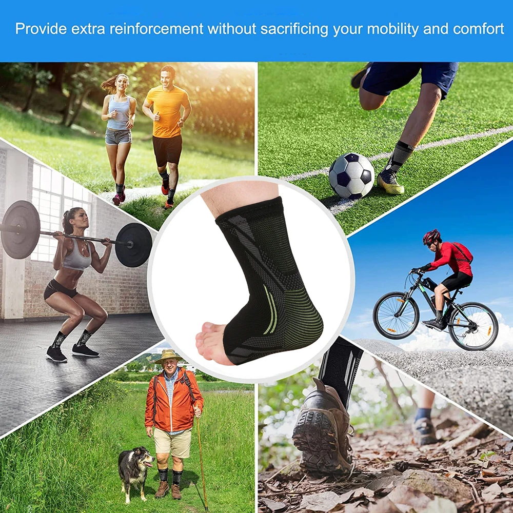 Sports Ankle Brace Compression Strap Sleeves Support 3D Weave Elastic Bandage Foot Protective Gear Gym Fitness Ankle