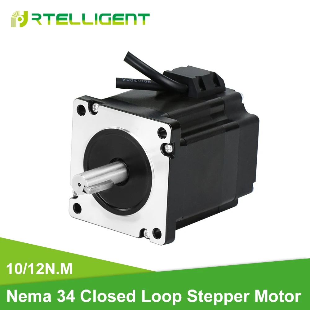 Motor paso a paso híbrido inteligente de alto par Nema 34 86AM100ED/86AM120ED CNC de circuito cerrado con servomotor y encoder