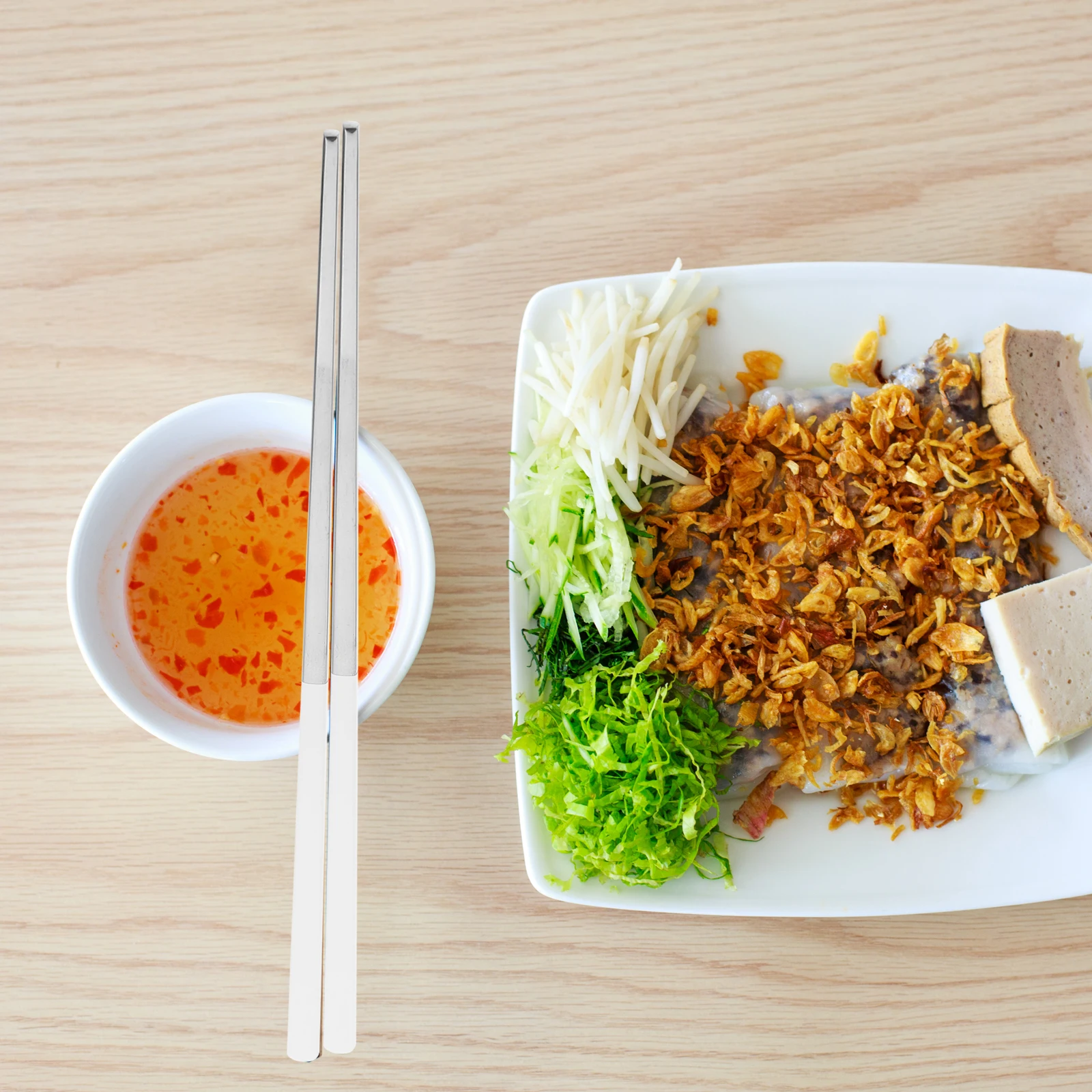 

5Pairs Metal Chopsticks Reusable Dishwasher Safe Non-Skid Stainless Steel Lightweight Portable for Noodles Rice Bowls Bbq