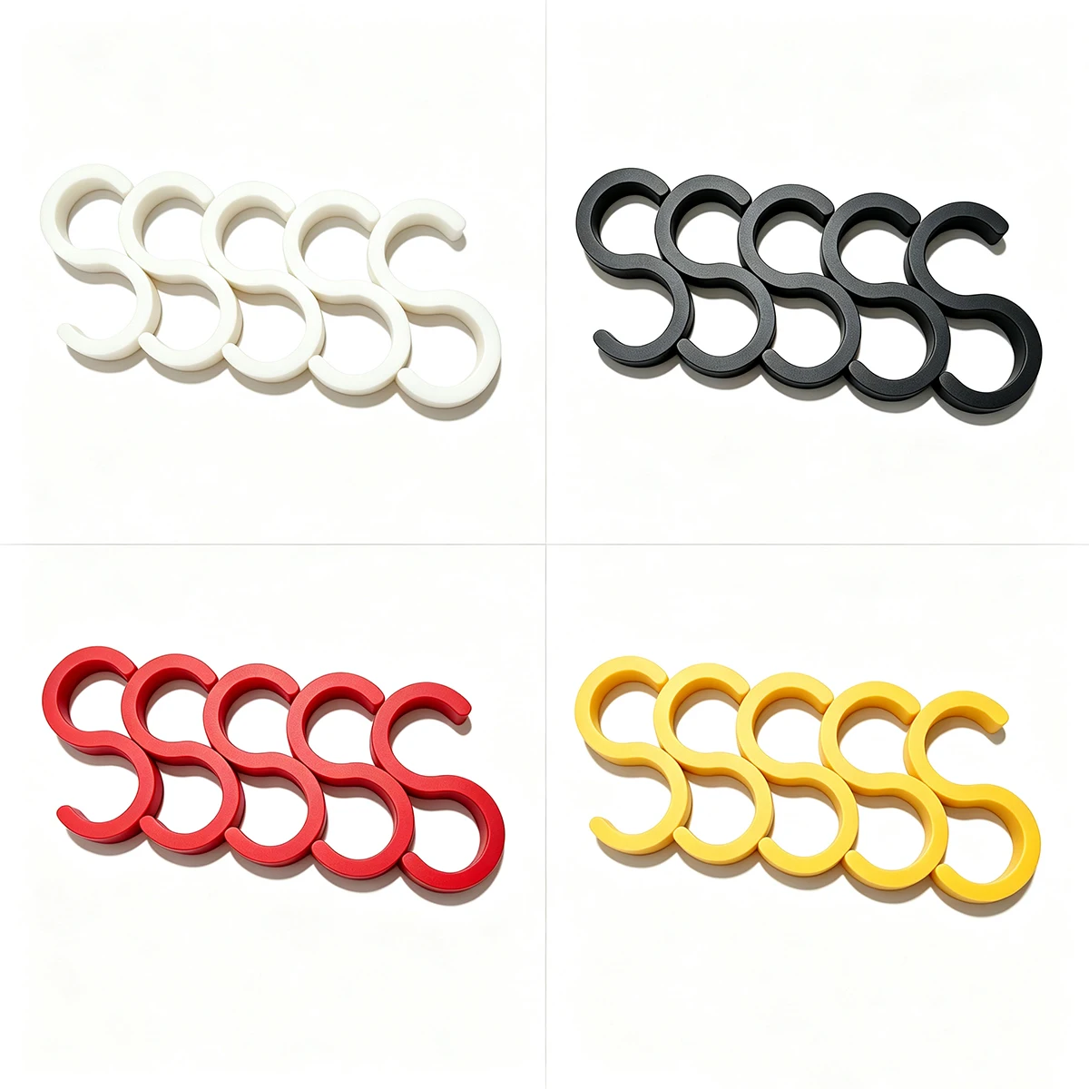 White 5Pc S-Shaped Hooks, Spec - Drawer Dresser White review and price