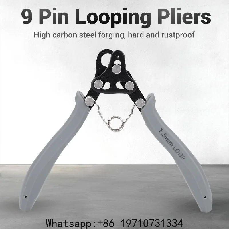 1.5mm Pliers Tool One Step Looper for Jewelry Making 18-26g Craft Wire Gold Silver Copper Iron Coils with Gray Handle Tool view 4