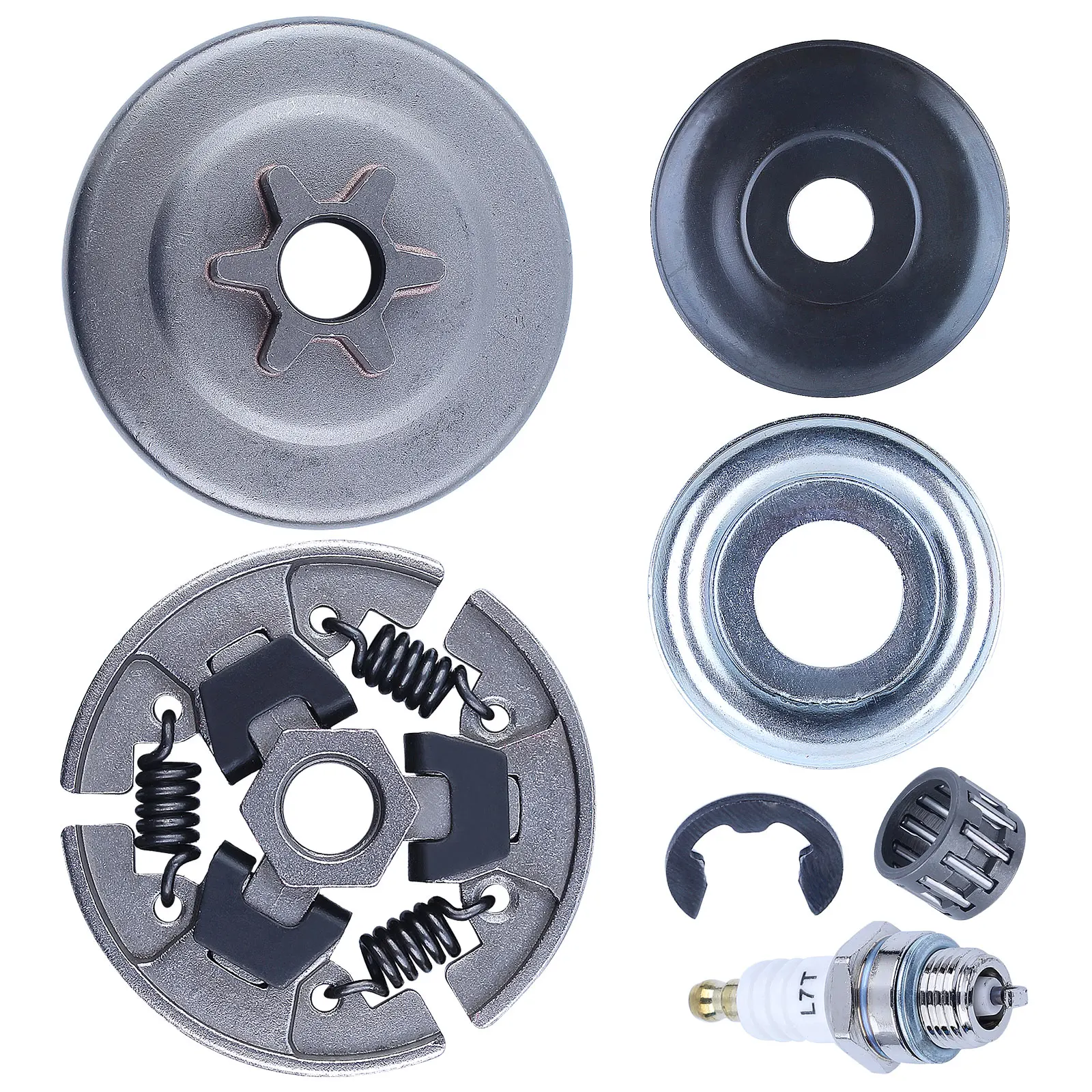3/8 "6T pignone frizione rondella tamburo Kit cuscinetto ad aghi per Stihl MS170 MS180 018 017 motosega candela 1121 162 1001