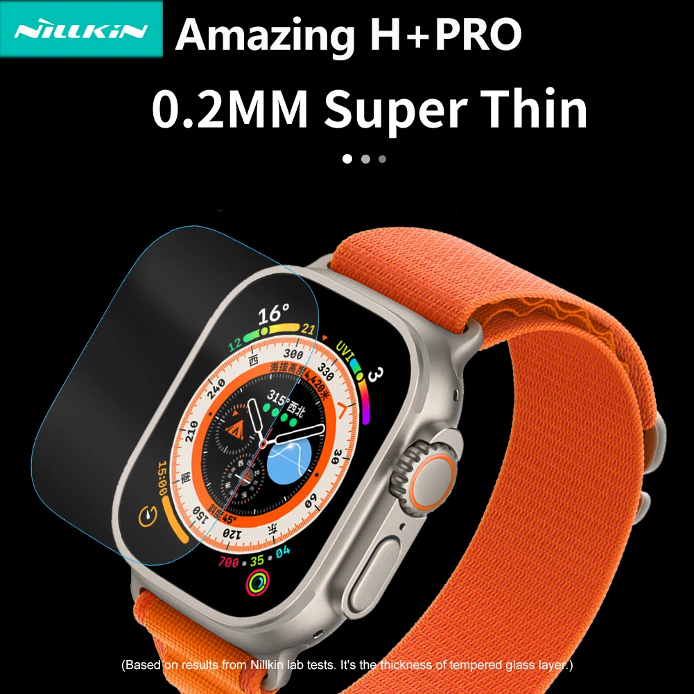 

2pcs Tempered Glass for Apple Watch Ultra 49mm NILLKIN Amaing H+PRO 9H 0.2MM Super Thin Screen Protector Anti-Scratch