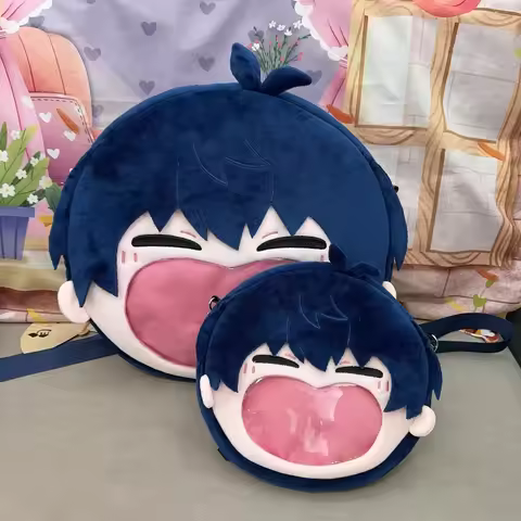 Anime Blue Lock Isagi Yoichi Kawaii Big Face Cosplay Itbag Lolita Girls Shoulder Bags Plush Backpack Funny Wallet Decor Gift