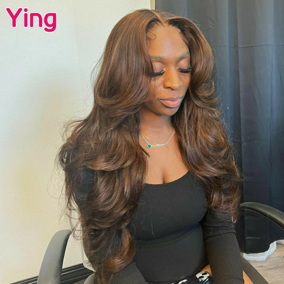 

Ying 12A 200% Duke Brown Colored 13x6 Lace Front Human Hair Wigs Brazilian Remy Body Wave 13x4 Lace Frontal Wigs Pre Plucked