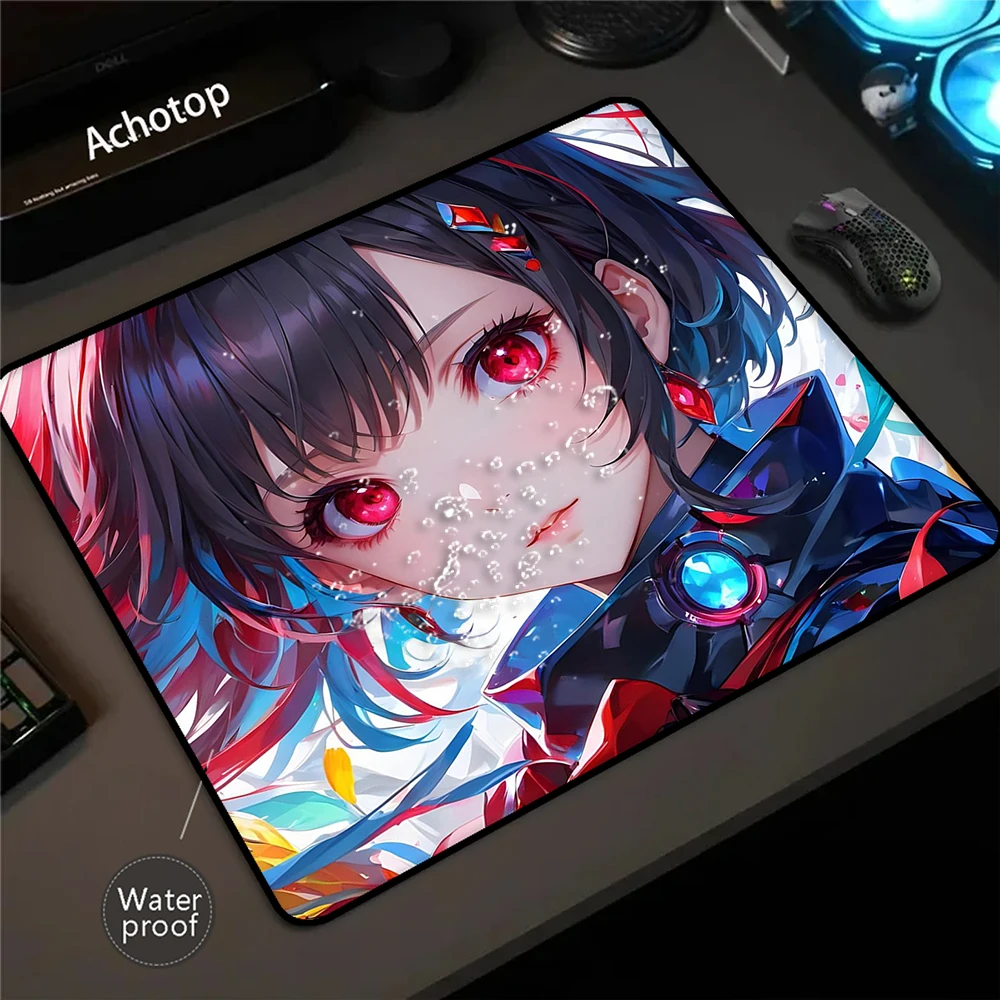 Aniem Girl 100% Waterproof Mouse Pad Gaming Mouse Mat Computer Gamer Locking Edge Mousepad Office Rubber Desk Mat 400x450mm