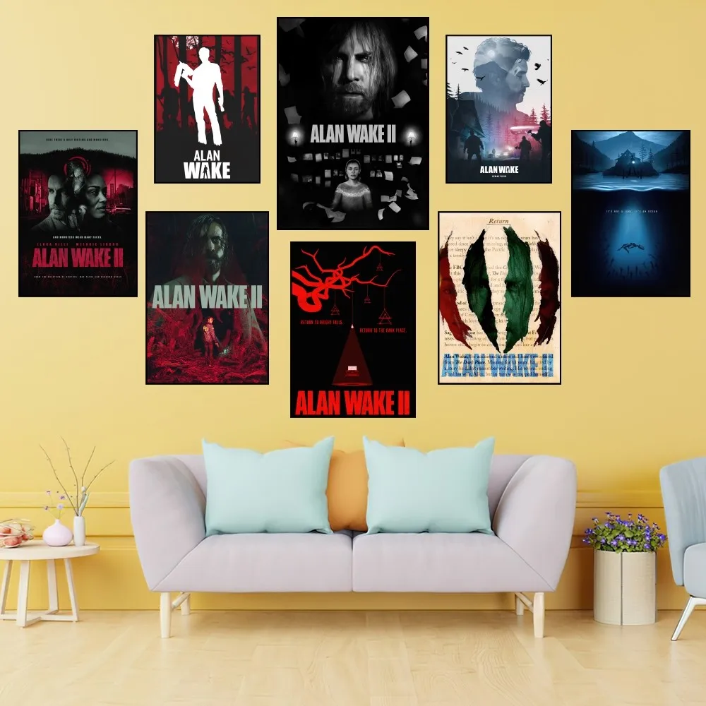 Game Alan W-Wake 2 Poster Prints Wall Painting Bedroom Living Room Decoration Office Home