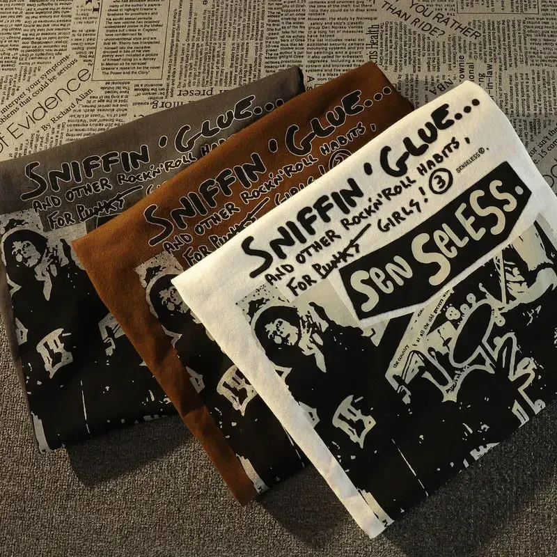 تي شيرت رجالي كاواي برقبة دائرية ، ملابس الشارع بأكمام قصيرة ، قمم كاجوال في الولايات المتحدة ، ملابس هاراجاكو ، الصيف