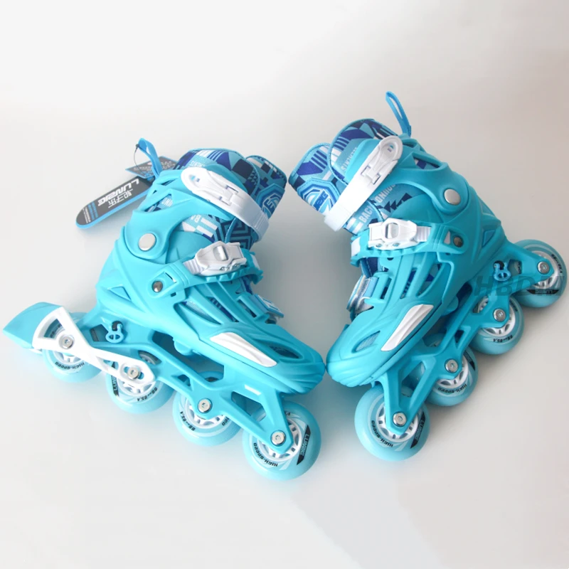 Inline Skates Roller Skates Kids Youth Figure Skates Leisure Training 4 Wheels Blue Pink Outdoor Sports Size 28-39