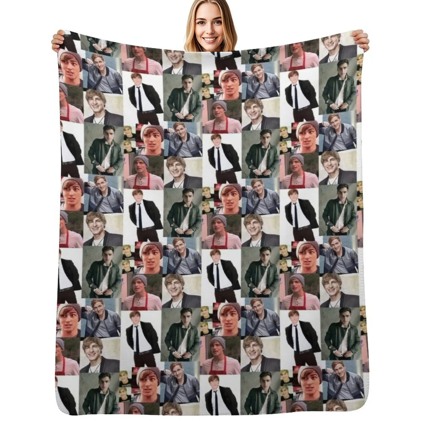 kendall schmidt Throw Blanket Warm Flannel Blanket for Couch Chair Bedroom