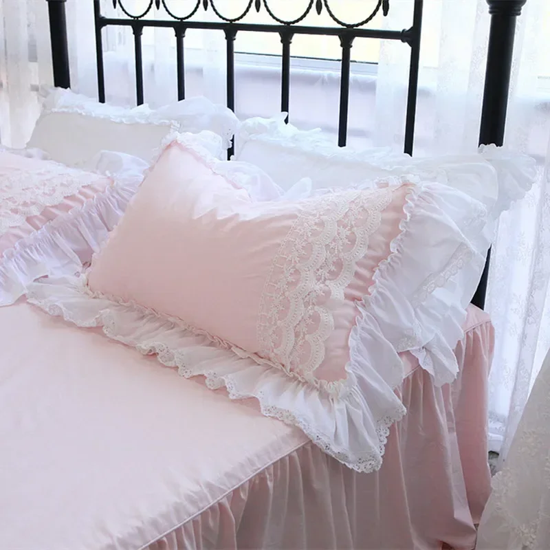 

Romantic Princess pillow case Ruffle Lace pillowcase home Wedding decorations Bedding Pillowcases pillow cover body pillow sham