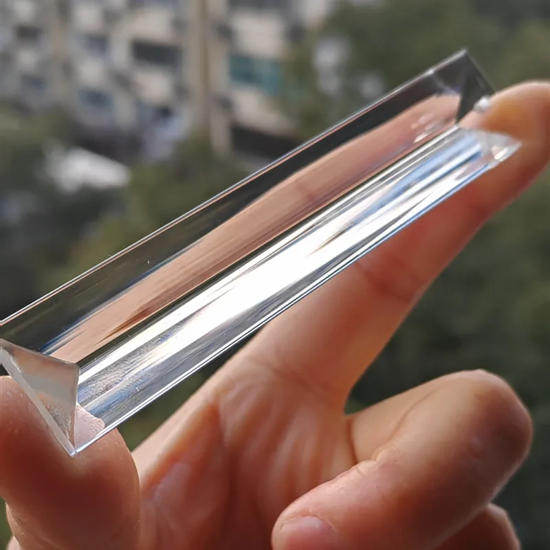 76/ 100mm 20pcs Clear Crystal Icicle U-drops Triangular Prisms Glass Chandelier Parts (Free Rings) Curtain Accessories Bar Decor