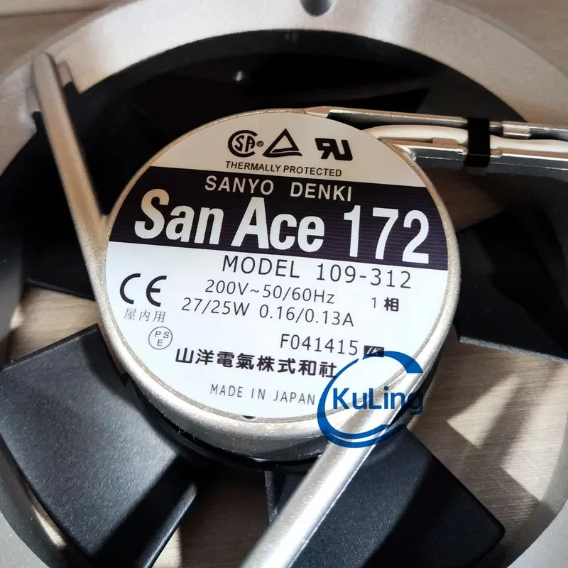 For SANYO SANACE172 109-312 200V 17050 Aluminum Frame Round 17251 AC Fan