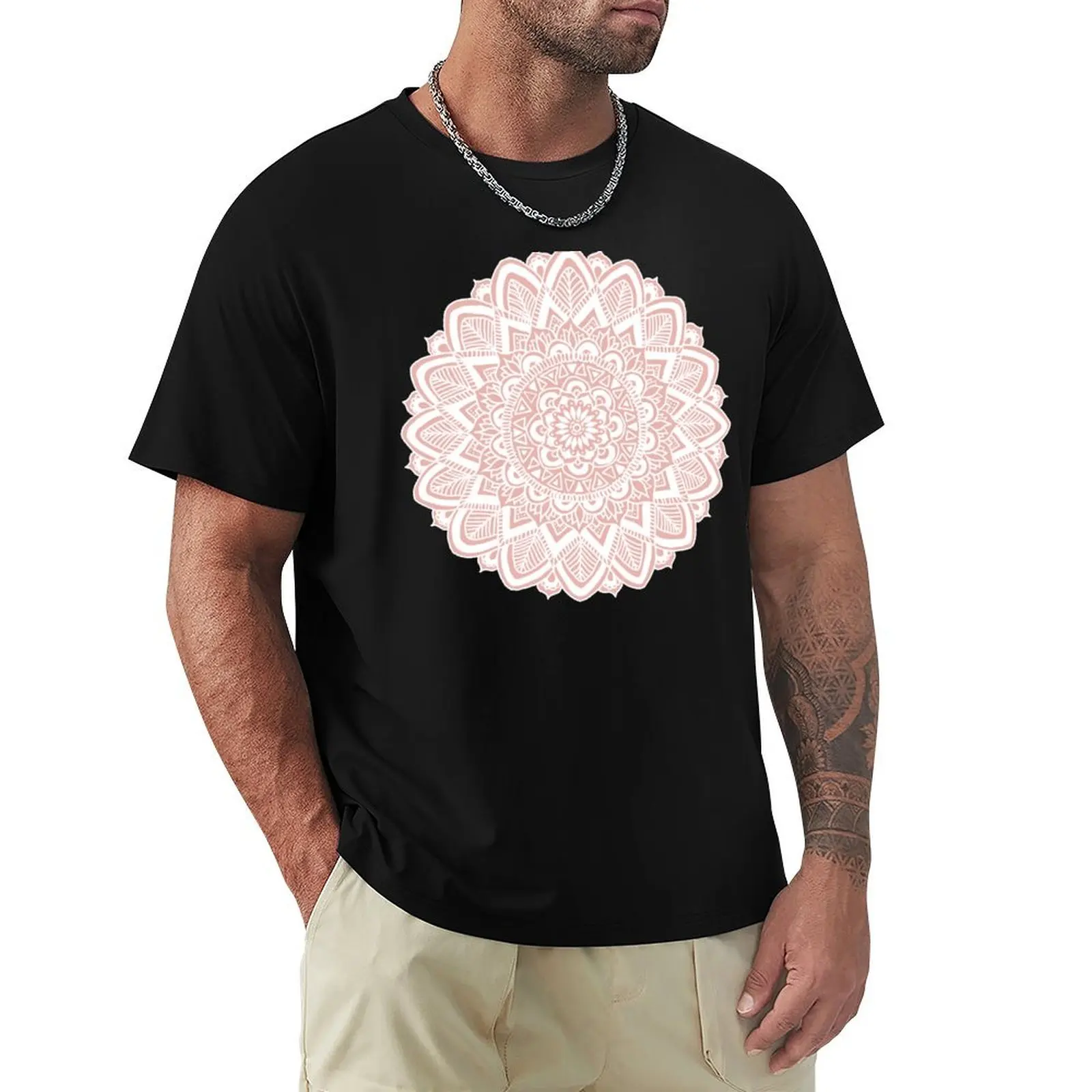 

Pink Boho Mandala T-Shirt cotton graphic tees graphic t shirt vintage sublime oversized t shirts for men