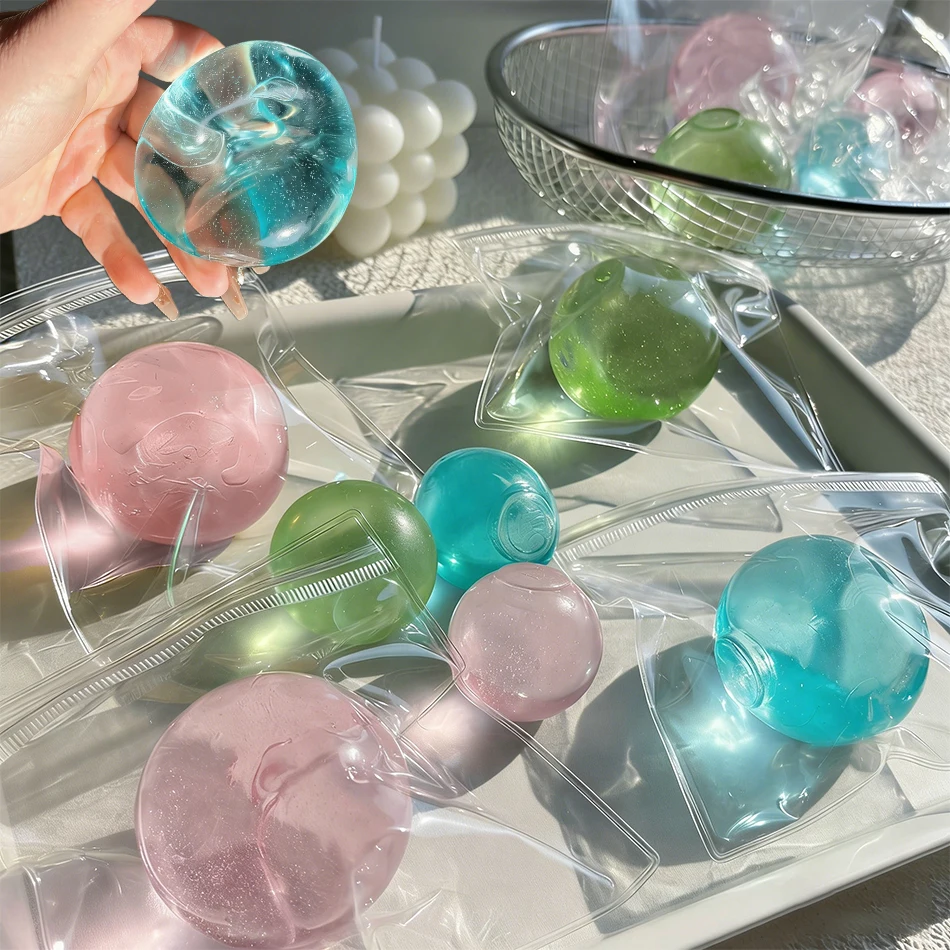 

3 стиля: Игрушка-сквиш Nee doh Maltose, антистрессовая игрушка-моти, мягкий прозрачный мяч-имитация, быстро восстанавливающий форму, для расслабления рук, подарок