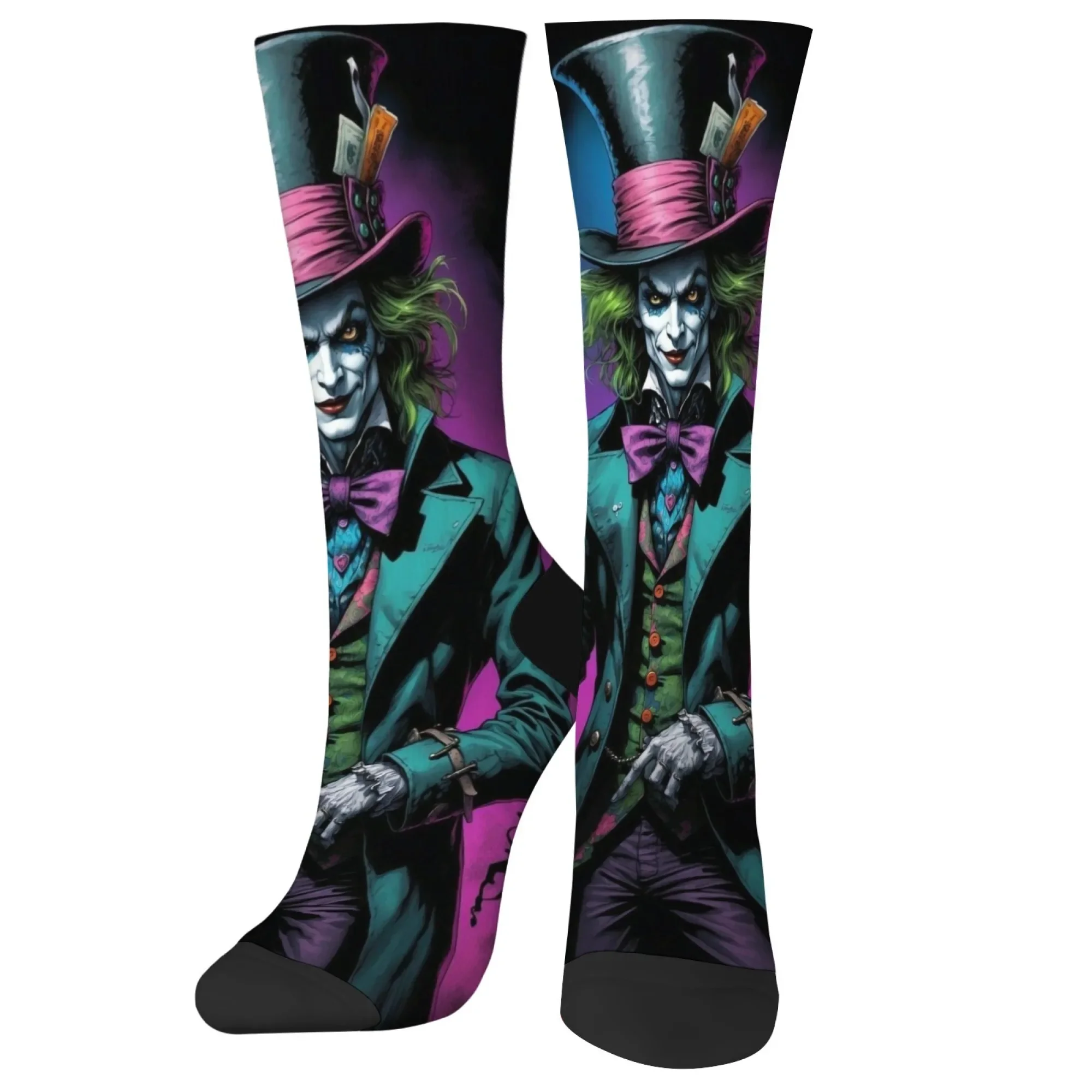 

Носки Alice Crazy Hat в стиле ретро с персонажами аниме, новинка, креативные модные повседневные спортивные мужские носки, уличные носки в стиле Харадзюку в стиле хип-хоп