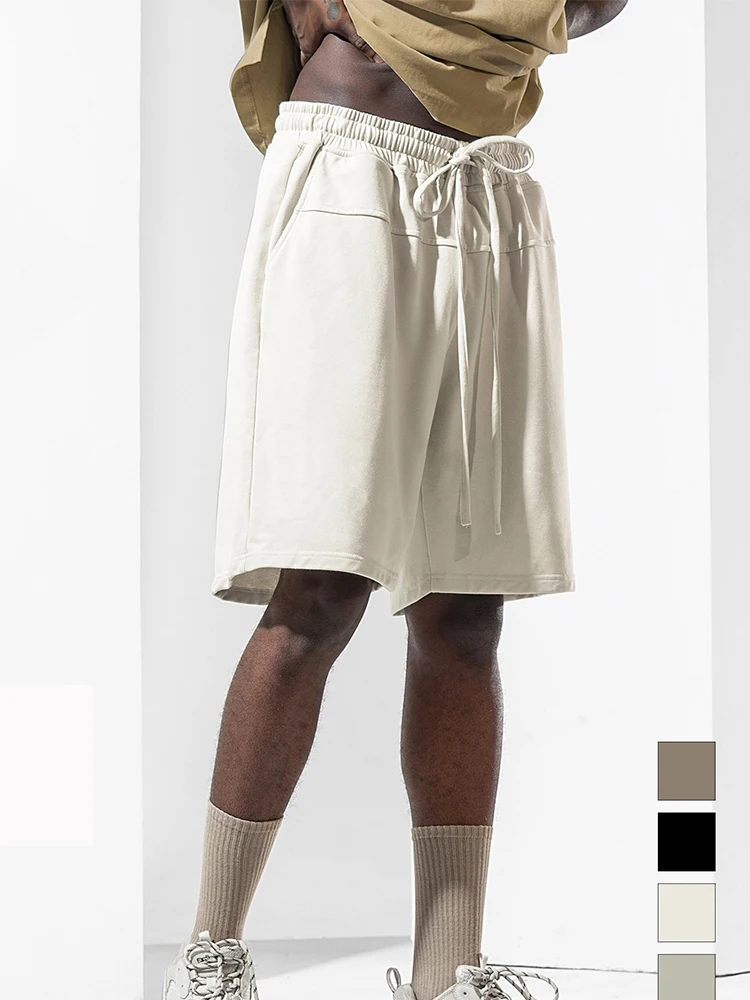

Retro Knitted Baskeall Men's orts Casual American Sle Sport Pants Breathable Summer Loose Fit Youth Active Wear