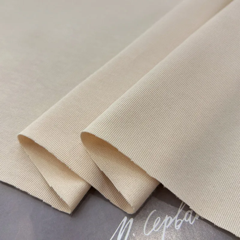 Summer Pure Cotton Knitted Fabric for Sewing Short-sleeved T-shirt Fabric Casual Long-sleeved Breathable Clothing Cloth